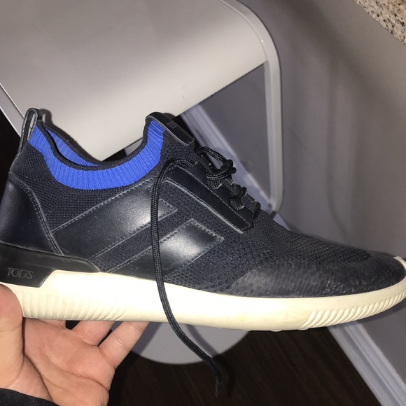 lovely tod’s black and blue sneakers 6/1-2 mint condition - Picture 5 of 6